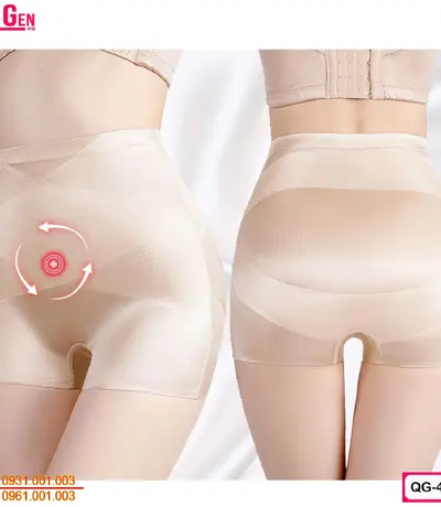 Quần Gen Nịt Bụng Dưới Có Đùi Cho Phụ Nữ Sau Sinh Màu Đen QĐ-426