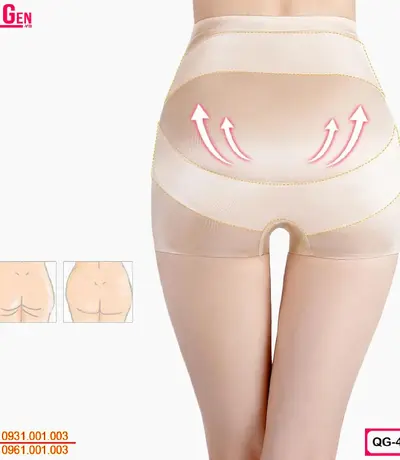Quần Gen Nịt Bụng Dưới Có Đùi Cho Phụ Nữ Sau Sinh Màu Đen QĐ-426