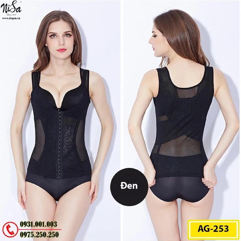 Áo Gen Định Hình - Áo Lót Nịt Bụng Định Hình Thu Gọn Vòng Eo (Cod: AG-253)