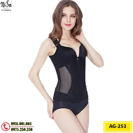 Áo Gen Định Hình - Áo Lót Nịt Bụng Định Hình Thu Gọn Vòng Eo (Cod: AG-253)
