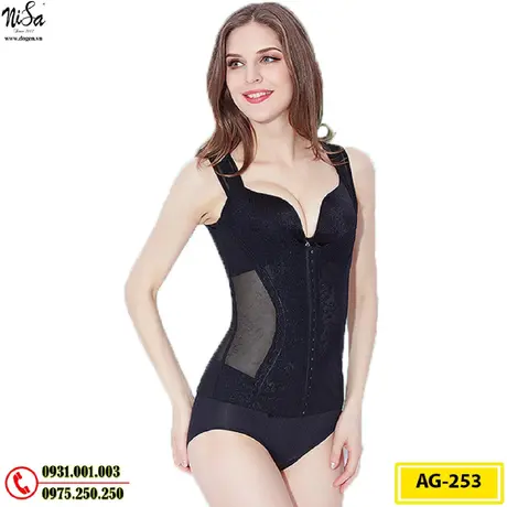 Áo Gen Định Hình - Áo Lót Nịt Bụng Định Hình Thu Gọn Vòng Eo (Cod: AG-253)