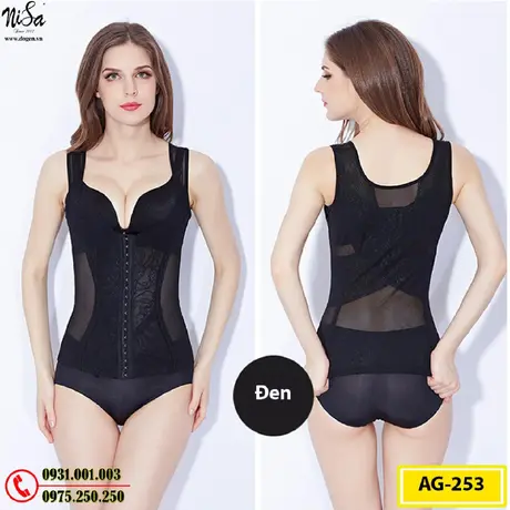 Áo Gen Định Hình - Áo Lót Nịt Bụng Định Hình Thu Gọn Vòng Eo (Cod: AG-253)