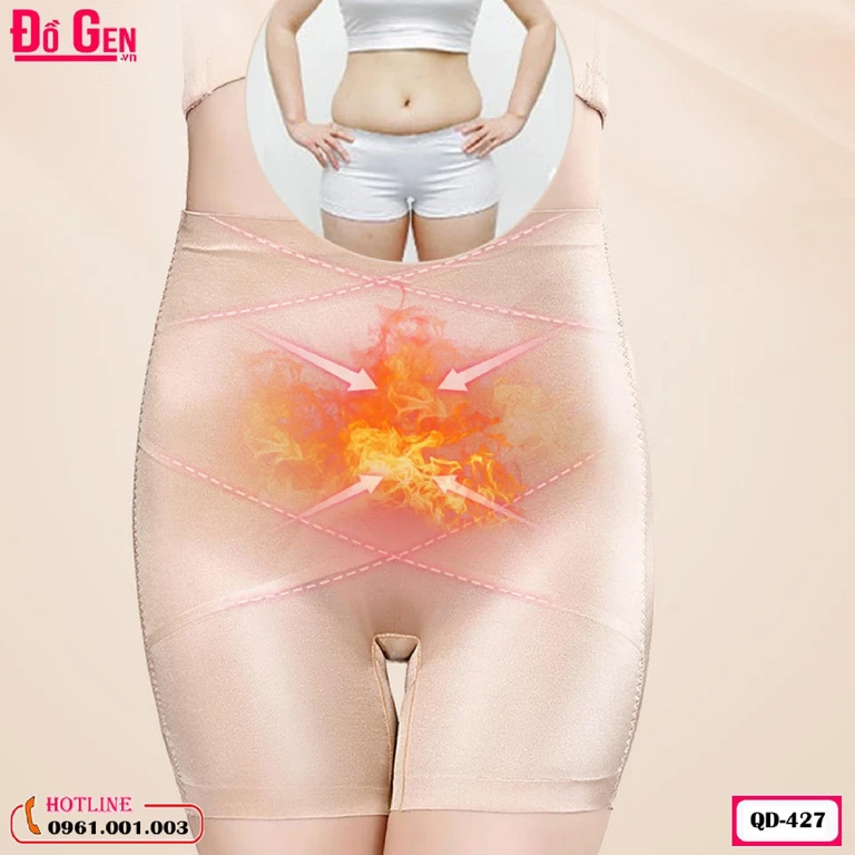 Quần Gen Nịt Bụng Dưới Có Đùi Chống Cuộn Cao Cấp Màu Da QĐ-427
