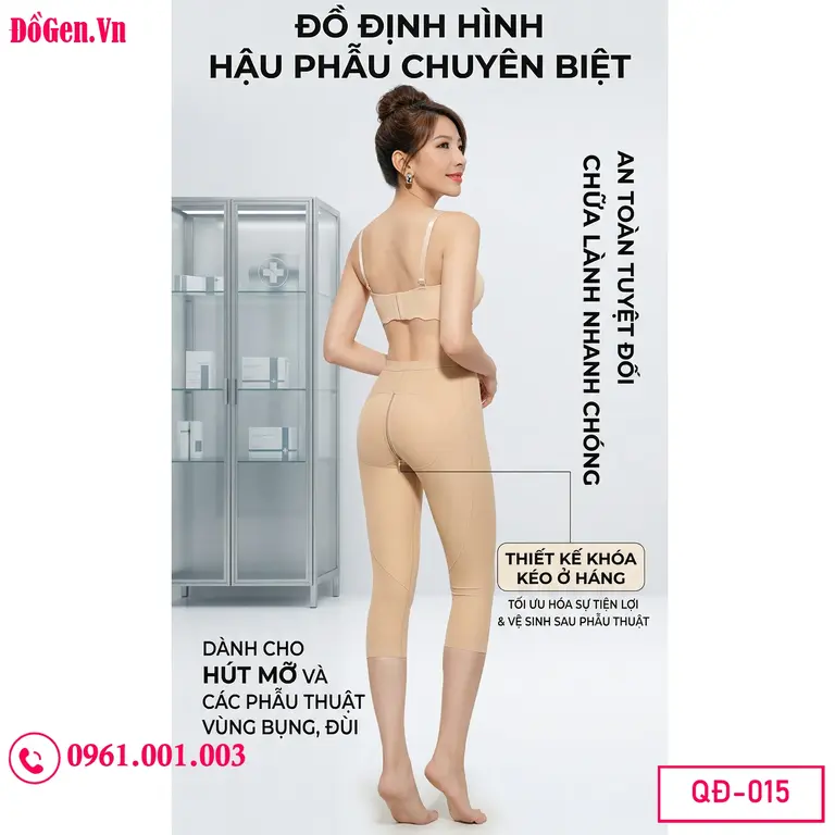 Quần gen y khoa sau hút mỡ bụng đùi QD015 giúp giảm sưng và giữ form cơ thể