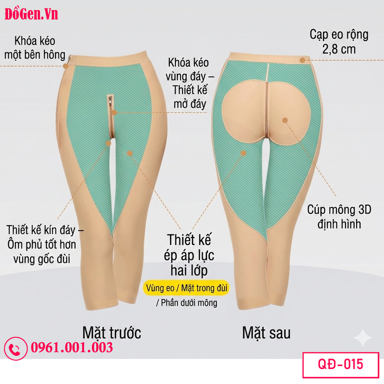 Quần gen định hình sau phẫu thuật ép mỡ bụng đùi hỗ trợ phục hồi nhanh