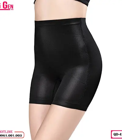 Quần Gen Nịt Bụng Dưới Có Đùi Chống Cuộn Cao Cấp Màu Đen QĐ-427