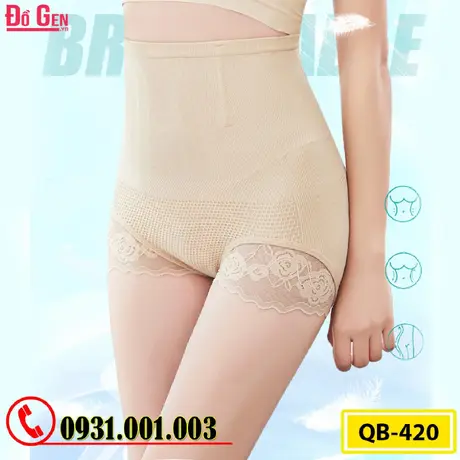 Gen Nịt Bụng - Quần Lót Gen Định Hình Cao Cấp Chống Cuộn Thu Gọn Vòng Eo (Cod: QB-420)