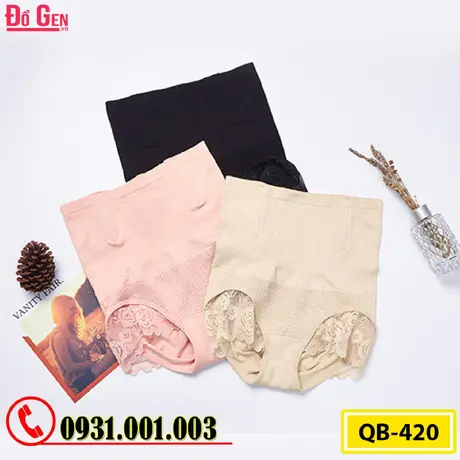Gen Nịt Bụng - Quần Lót Gen Định Hình Cao Cấp Chống Cuộn Thu Gọn Vòng Eo (Cod: QB-420)