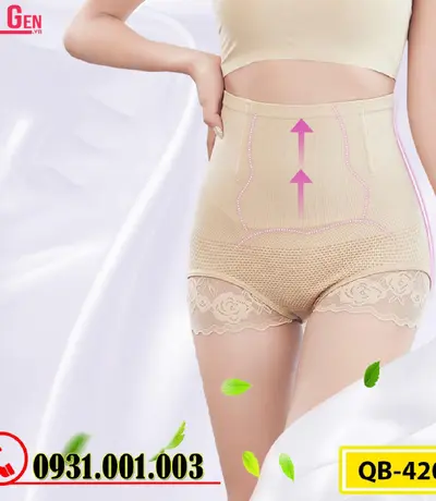 Gen Nịt Bụng - Quần Lót Gen Định Hình Cao Cấp Chống Cuộn Thu Gọn Vòng Eo (Cod: QB-420)
