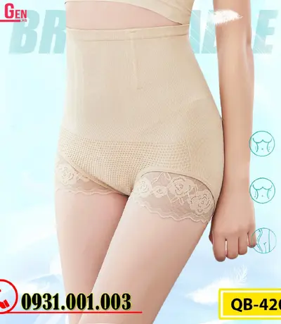 Gen Nịt Bụng - Quần Lót Gen Định Hình Cao Cấp Chống Cuộn Thu Gọn Vòng Eo (Cod: QB-420)