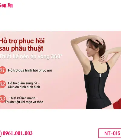 Áo gen hậu phẫu giúp định hình cơ thể sau hút mỡ