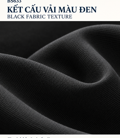 Close-up of Black fabric texture and folds in a BS633 poster