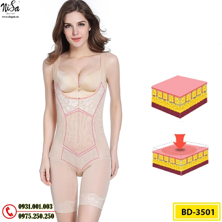 Đồ Lót Định Hình - Quần Áo Gen Định Hình Liền Thân Khoe Dáng Thon Thả (Cod: BD-3501)