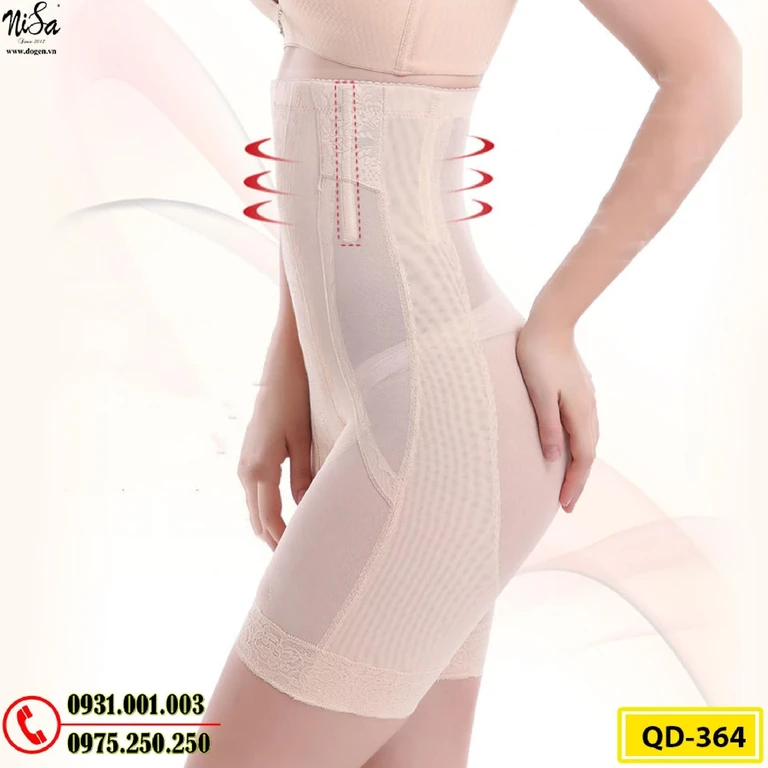 Quần Gen Lót Định Hình Chống Cuộn Thon Eo Thon Đùi Nâng Mông (Cod: QD-364)