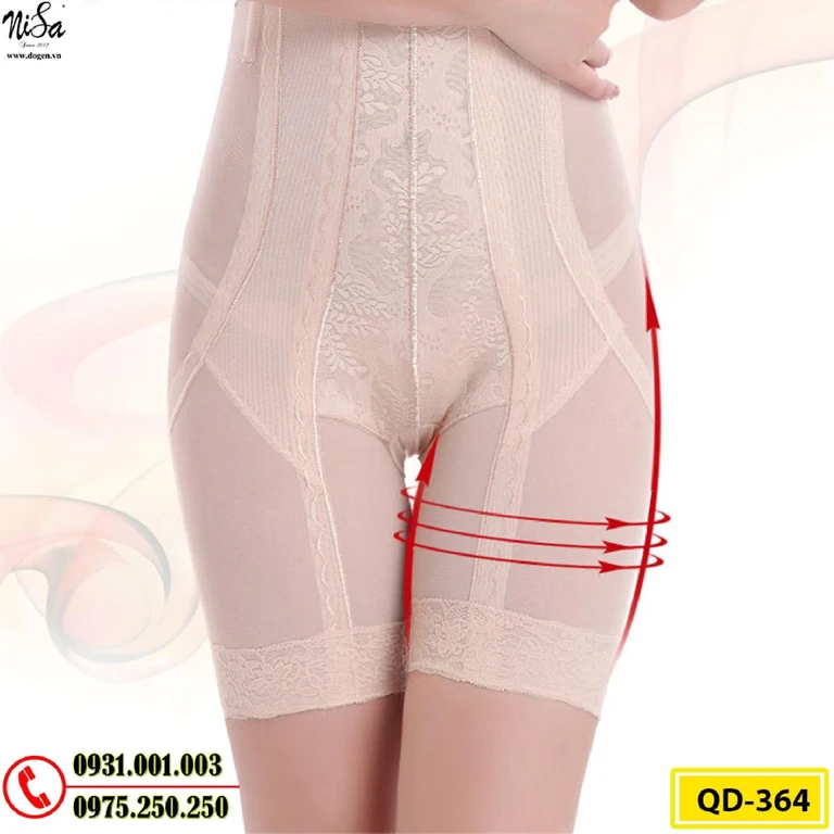 Quần Gen Lót Định Hình Chống Cuộn Thon Eo Thon Đùi Nâng Mông (Cod: QD-364)