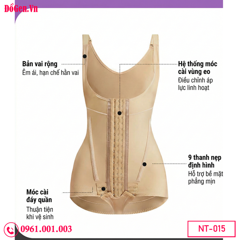 Áo gen định hình bụng eo sau hút mỡ giúp giữ form cơ thể