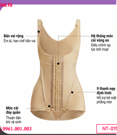 Áo gen định hình bụng eo sau hút mỡ giúp giữ form cơ thể