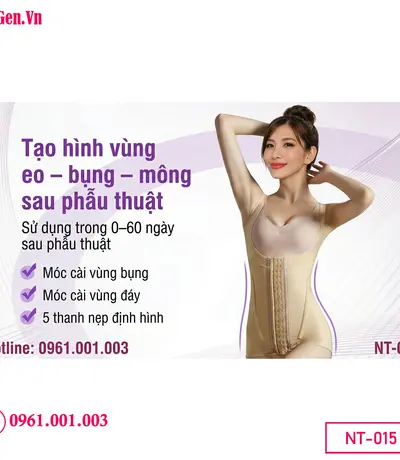 Áo gen liền thân sau phẫu thuật định hình bụng eo mông