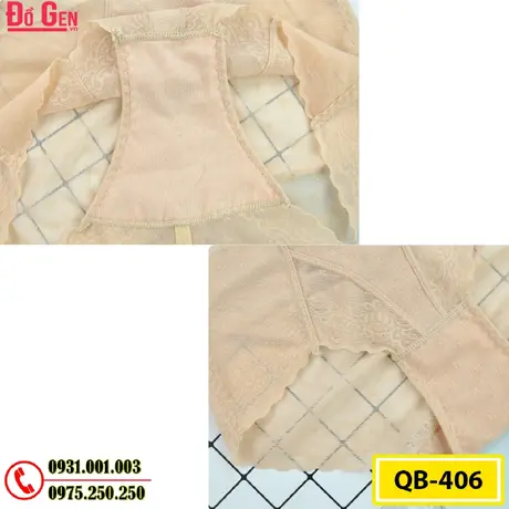 Quần Gen Lót Định Hình Chống Cuộn Thon Eo Thon Đùi Nâng Mông (Cod: QB-406)