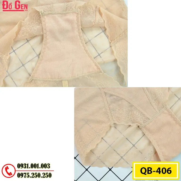 Quần Gen Lót Định Hình Chống Cuộn Thon Eo Thon Đùi Nâng Mông (Cod: QB-406)