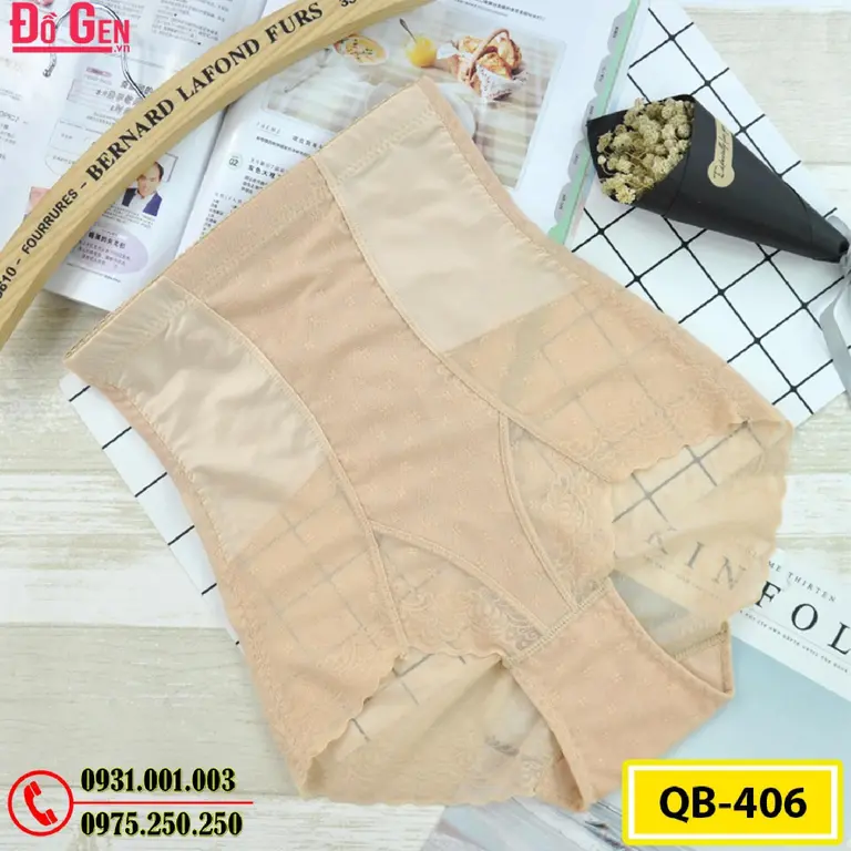 Quần Gen Lót Định Hình Chống Cuộn Thon Eo Thon Đùi Nâng Mông (Cod: QB-406)