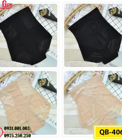 Quần Gen Lót Định Hình Chống Cuộn Thon Eo Thon Đùi Nâng Mông (Cod: QB-406)