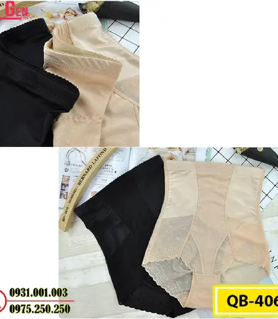 Quần Gen Lót Định Hình Chống Cuộn Thon Eo Thon Đùi Nâng Mông (Cod: QB-406)