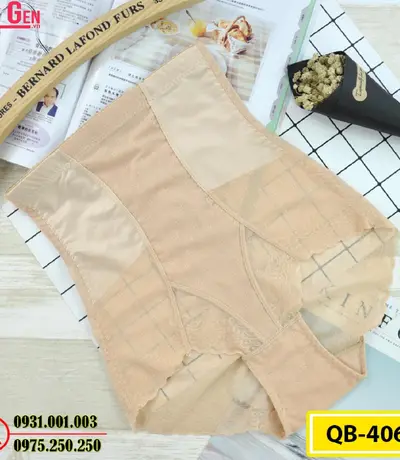 Quần Gen Lót Định Hình Chống Cuộn Thon Eo Thon Đùi Nâng Mông (Cod: QB-406)