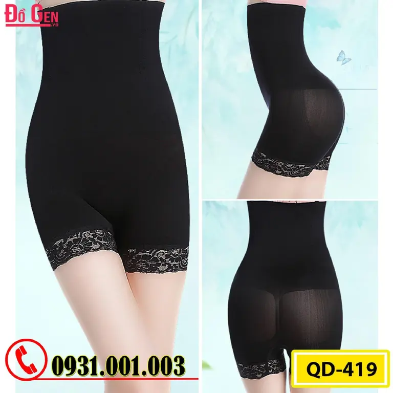 Quần Lót Gen Định Hình Chống Cuộn Giảm Kích Thước Vòng Eo (Cod: QD-419)