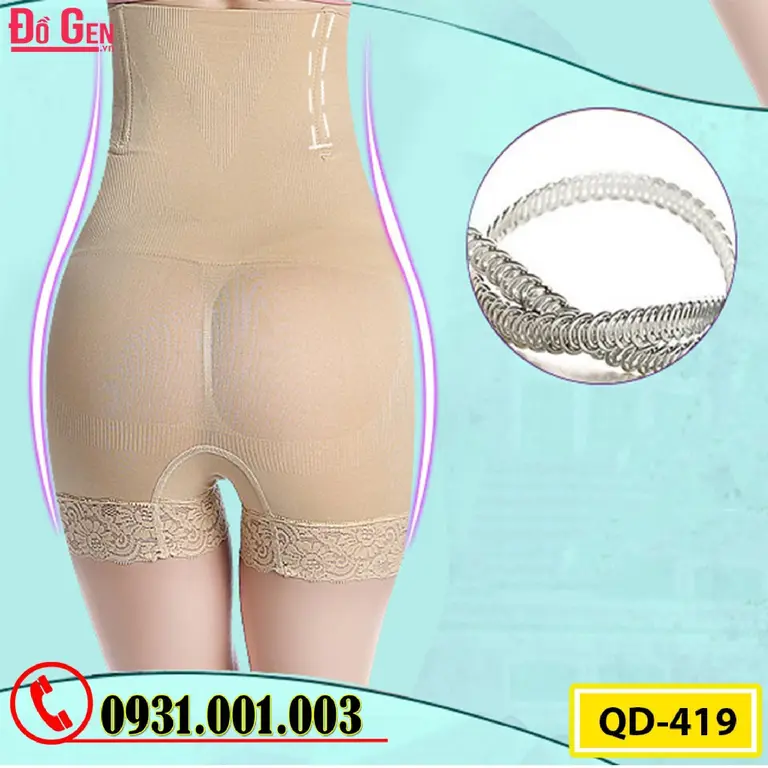 Quần Lót Gen Định Hình Chống Cuộn Giảm Kích Thước Vòng Eo (Cod: QD-419)