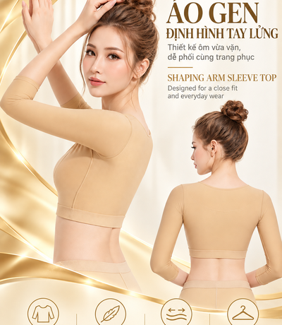 Áo gen định hình bắp tay PL21 màu da