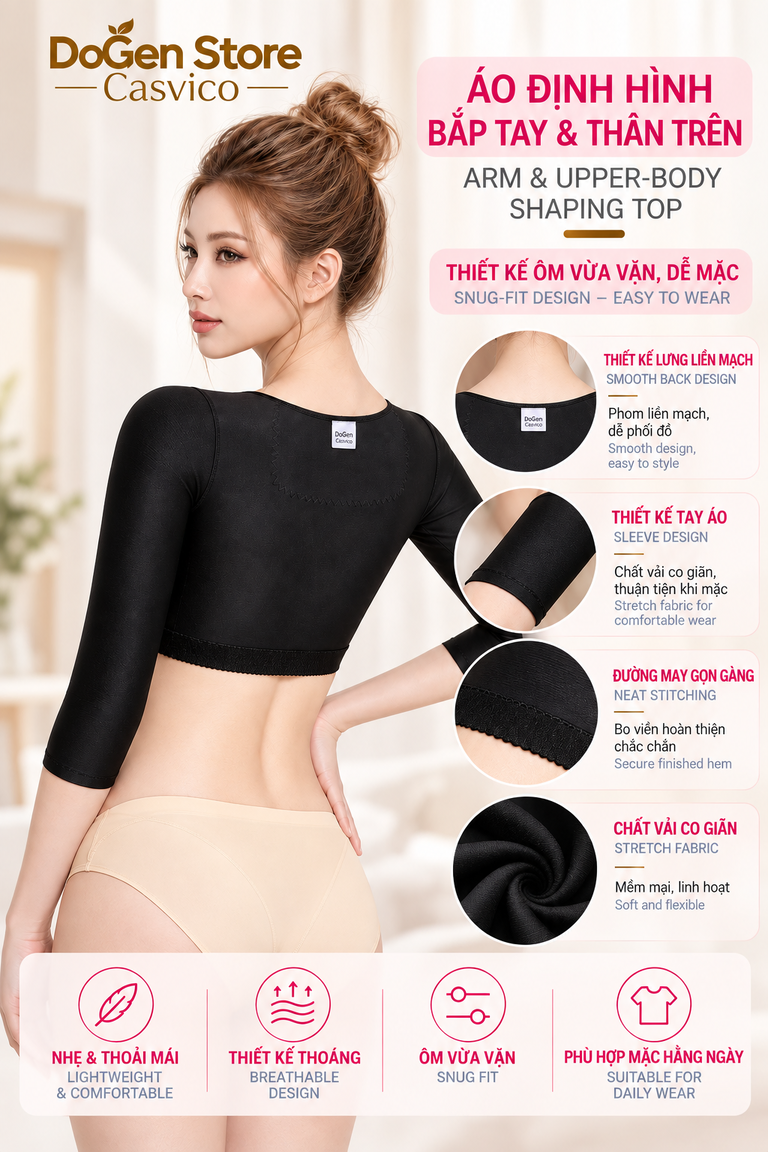 PL21 Black back-view poster with close-ups of the back panel, sleeve, stitching and fabric