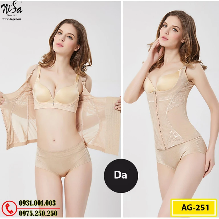 Áo Lót Định Hình - Áo Gen Định Hình Nâng Ngực Thu Gọn Vòng Eo (Cod: AG-251)
