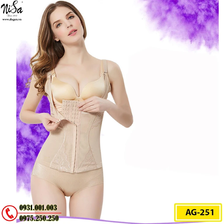 Áo Lót Định Hình - Áo Gen Định Hình Nâng Ngực Thu Gọn Vòng Eo (Cod: AG-251)