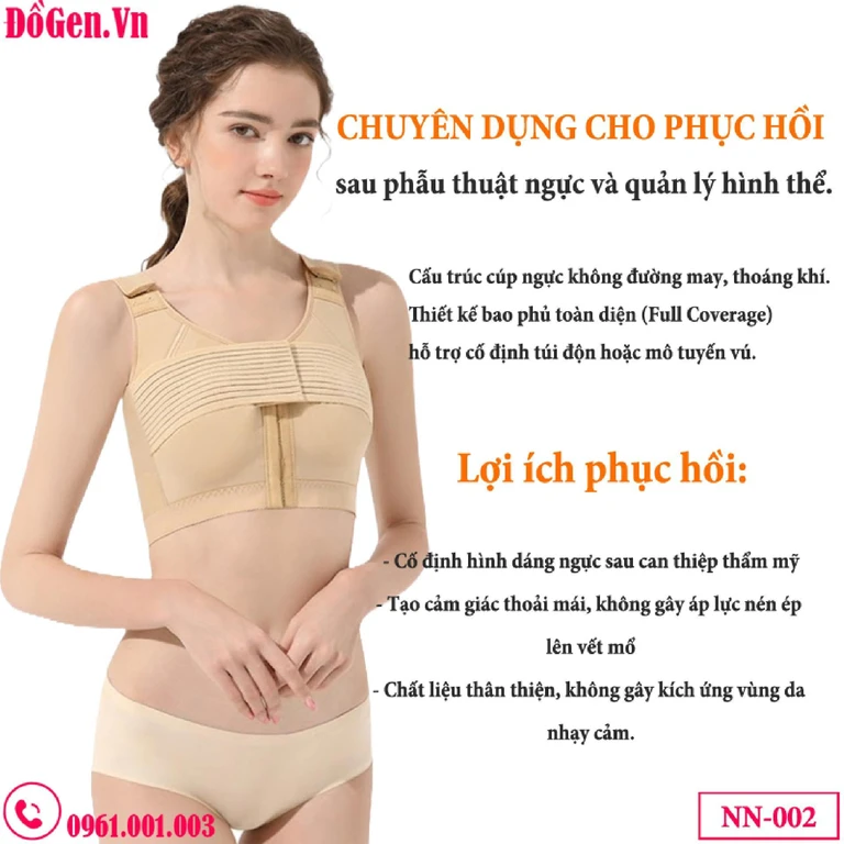 Áo Gen Định Hình Sau Phẫu Thuật Ngực NN-002 – Phục Hồi An Toàn, Giữ Dáng Chuẩn Y Khoa