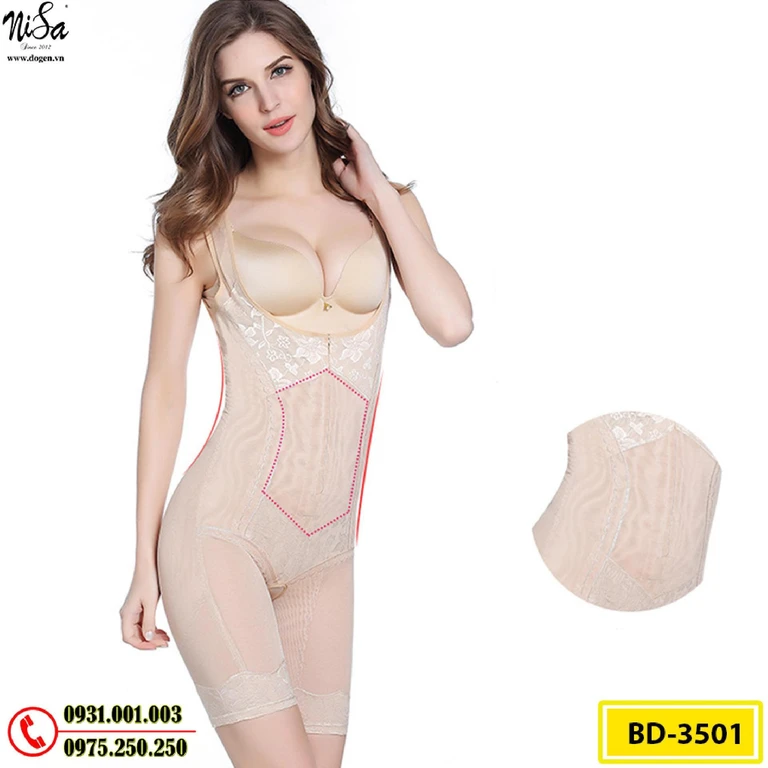 Đồ Lót Định Hình - Quần Áo Gen Định Hình Liền Thân Khoe Dáng Thon Thả (Cod: BD-3501)