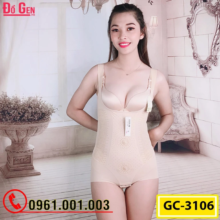 Bộ Đồ Lót Gen Định Hình - Gen Nịt Bụng Thu Gọn Vòng Eo (Cod: GC-3106)