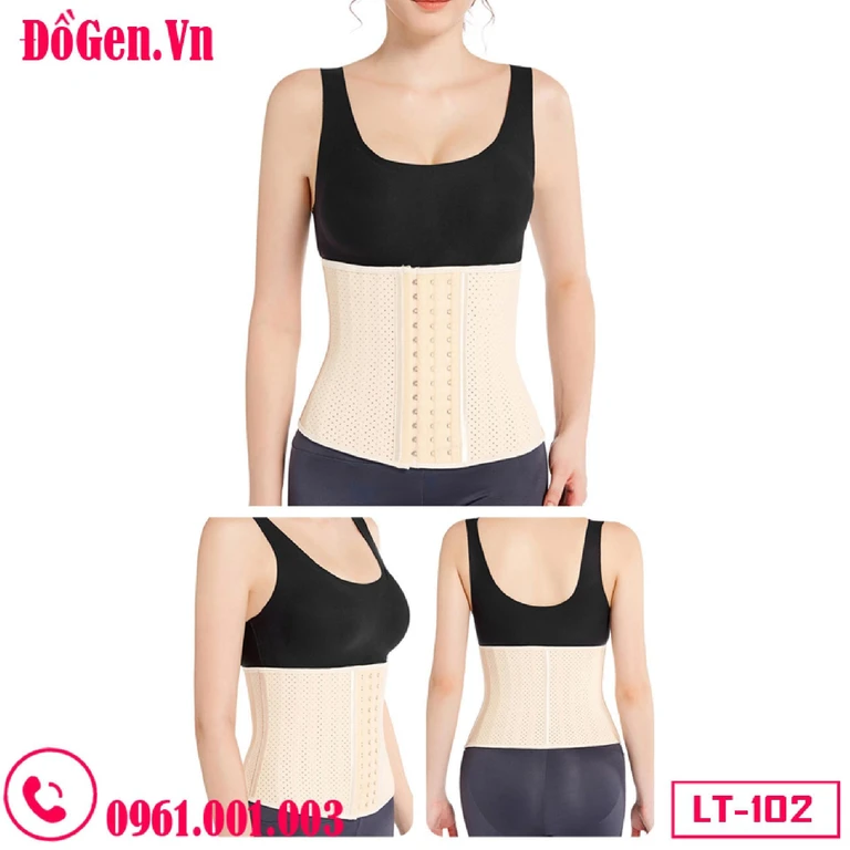 Đai Nịt Bụng Cao Su Latex Chính Hãng Dạng Lưới LT-102 25cm 25 Xương