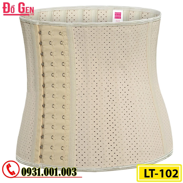 Gen Nịt Bụng Cao Su Non Latex 25 Xương Thép 25cm - Định Hình Mỡ Bụng Sau Phẫu Thuật (Cod: LT-102)