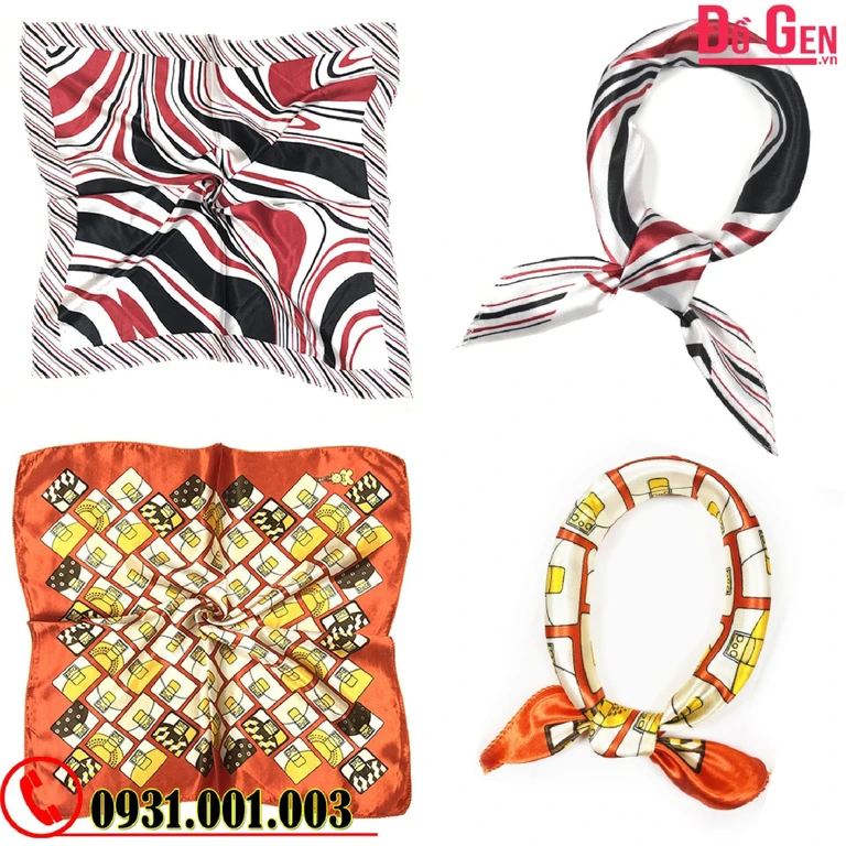 Khăn Turban Vuông Phụ Kiện - Băng Đô Vải Cài Tóc - Quàng Cổ (Nhiều Mẫu)