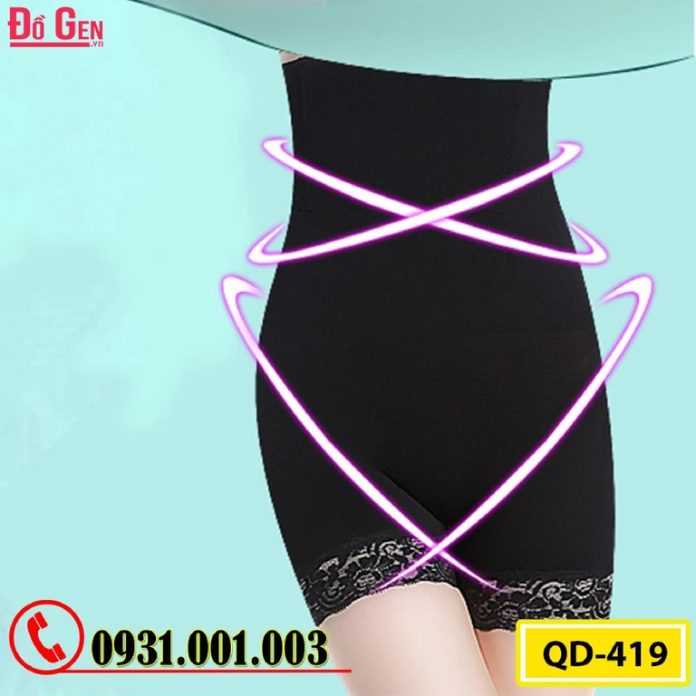 Quần Lót Gen Định Hình Chống Cuộn Giảm Kích Thước Vòng Eo (Cod: QD-419)