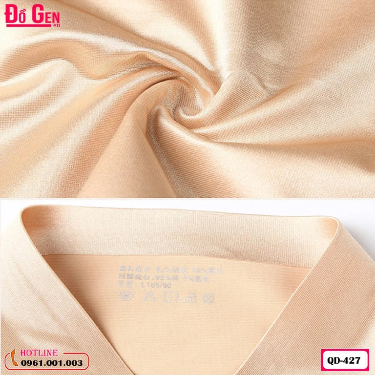 Quần Gen Nịt Bụng Dưới Có Đùi Chống Cuộn Cao Cấp Màu Đen QĐ-427