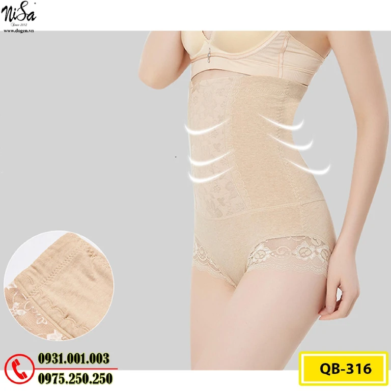 Quần Lót Gen Bụng Định Hình Chống Cuộn Thu Gọn Vòng Eo (Cod: QB-316)