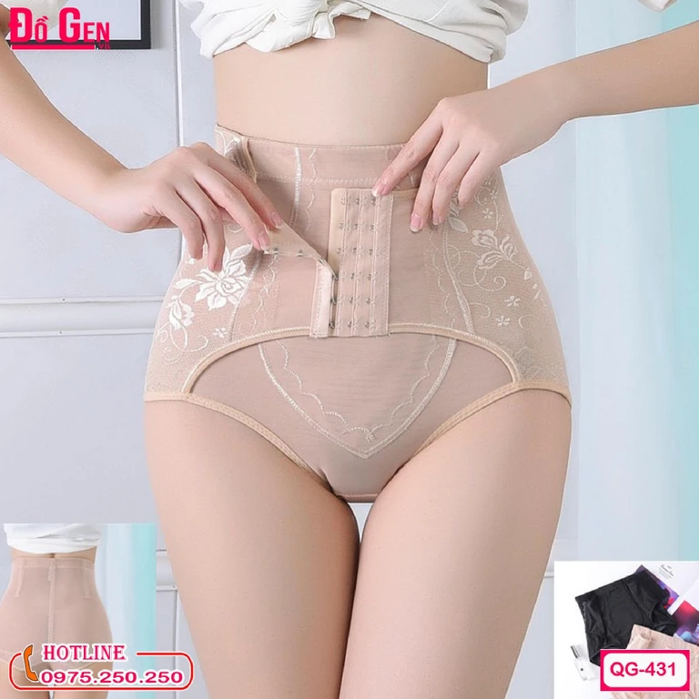 Quần Gen Nịt Bụng Dưới Dạng Gài Cao Cấp QB-431