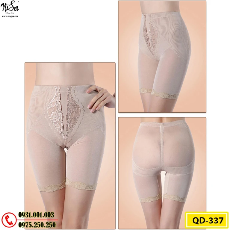 Quần Lót Gen Định Hình Chống Cuộn Thon Gọn Vòng Eo (Cod: QD-337)