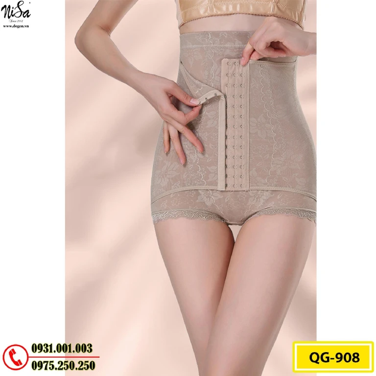 Quần Gen Lót Định Hình Chống Cuộn Thon Eo Thon Đùi Nâng Mông (Cod: QG-908)