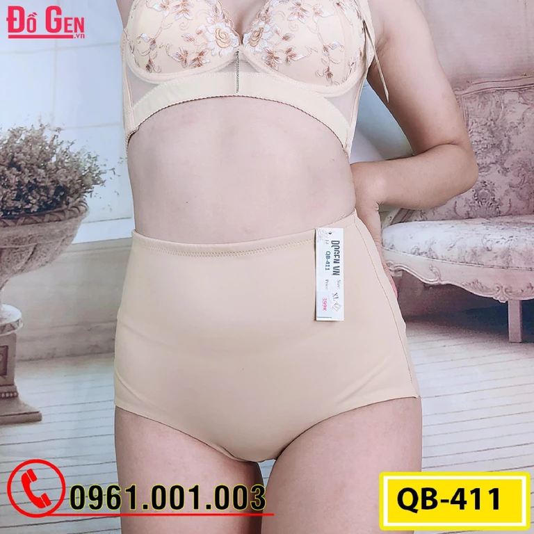 Gen Nịt Bụng - Quần Lót Gen Định Hình Cao Cấp Chống Cuộn Thu Gọn Vòng Eo (Cod: QB-411)