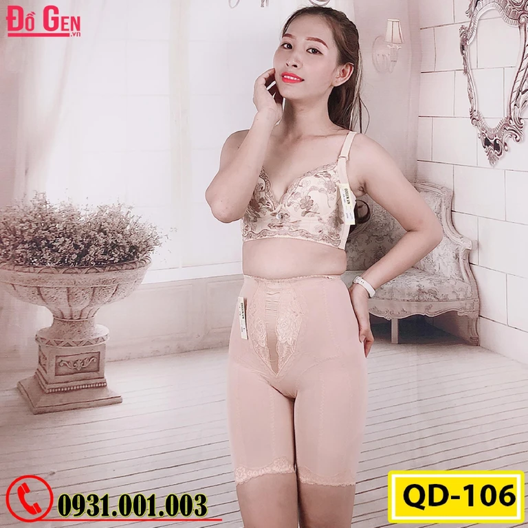 Quần Gen Lót Định Hình Chống Cuộn Thon Eo Thon Đùi Nâng Mông (Cod: QD-106)