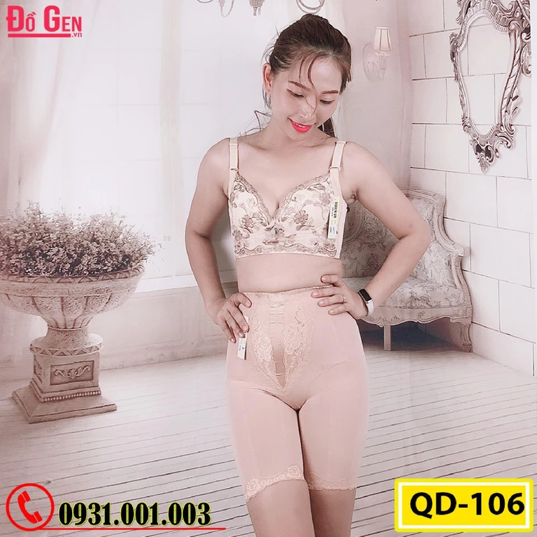Quần Gen Lót Định Hình Chống Cuộn Thon Eo Thon Đùi Nâng Mông (Cod: QD-106)